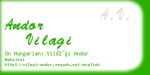 andor vilagi business card